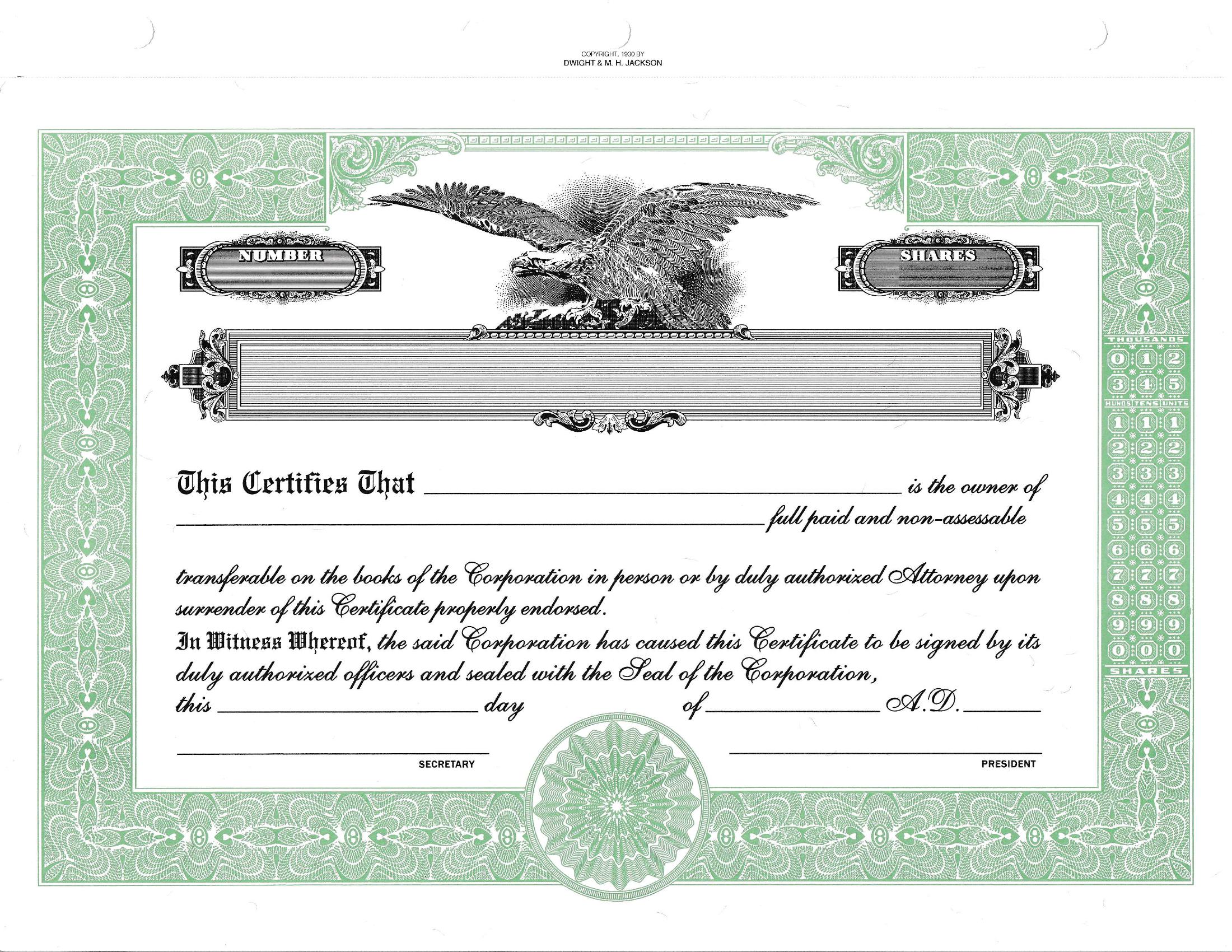 Dwight Jackson Certificates